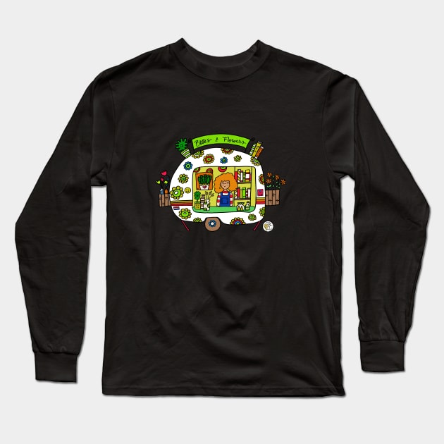 Flower power caravan! Long Sleeve T-Shirt by Mellowdays